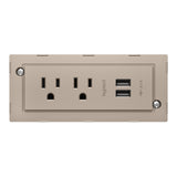 Chief radiant Power Center, 2 AC, 2 USB-A, Nickel