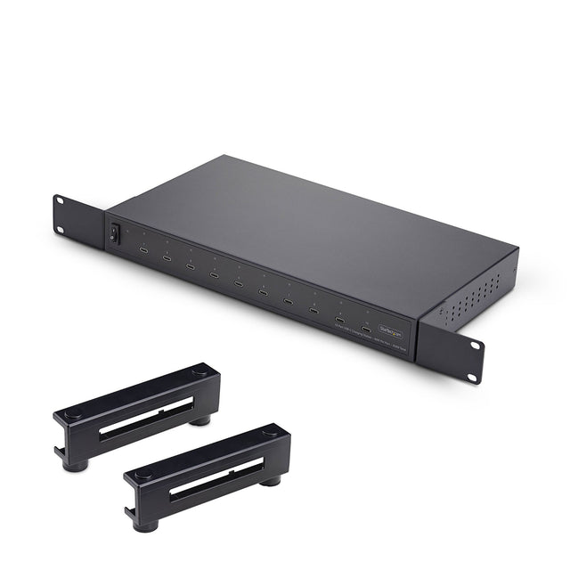 StarTech.com 10-Port USB-C Charging Hub, 60W Per Port, 350W Total Power, Multiport Charger Block / Station, TAA Compliant