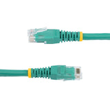 StarTech.com 15ft CAT6 Ethernet Cable - Green CAT 6 Gigabit Ethernet Wire -250MHz 100W PoE RJ45 UTP Molded Network/Patch Cord w/Strain Relief/ Individually Tested