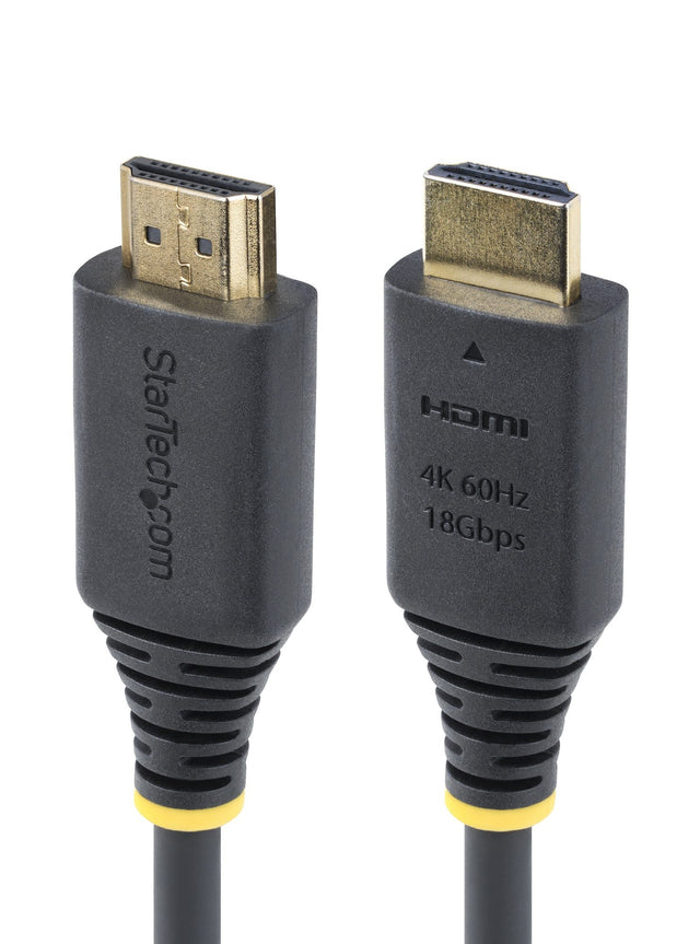StarTech.com 10ft (3m) Premium Certified High Speed HDMI Cable, 4K 60Hz/1440p 144Hz, HDR10/HDCP 2.2/ARC, 18Gbps, UHD HDMI 2.0 Cord for TV/Monitor/Display, TPE Jacket