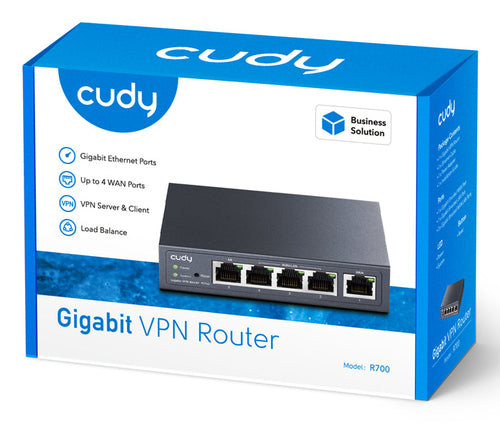 Cudy Gigabit Multi-WAN VPN Router wired router Fast Ethernet, Gigabit Ethernet Grey