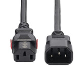 StarTech.com 4ft (1.2m) Power Extension Cord, PDU Style C14 to Locking C13, PDU Power Cord, 10A 250V, 18AWG, Power Extension Cable, TAA Compliant, UL Listed