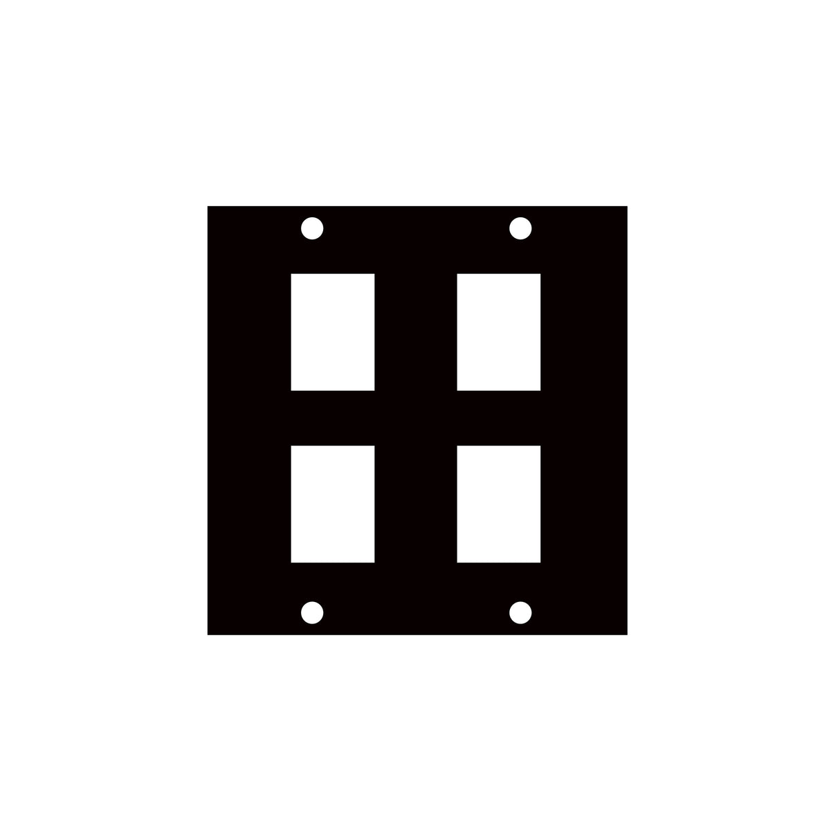 Middle Atlantic UCP Module with Four Keystone Punchouts