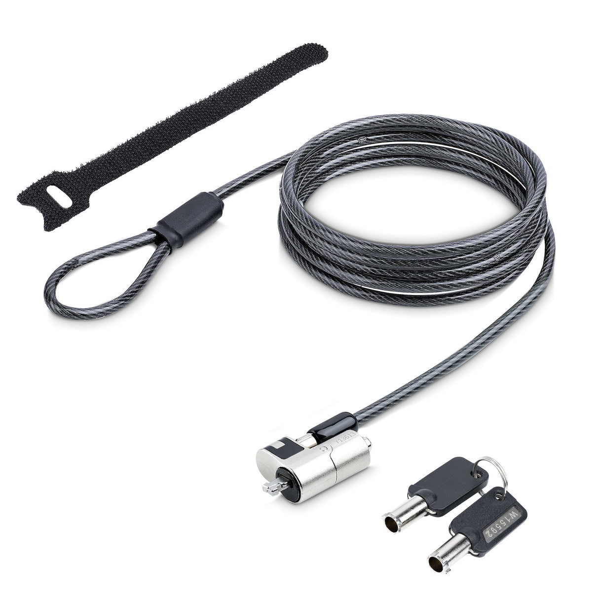 StarTech.com Nano Laptop Cable Lock, 6.6ft (2m), Anti-Theft Keyed Lock, Security Cable Locks Nano Slot Notebooks, For EliteBook/LenovoX1/2-1 Laptops, Cut-Resistant, Steel Cable Lock For Laptop - TAA