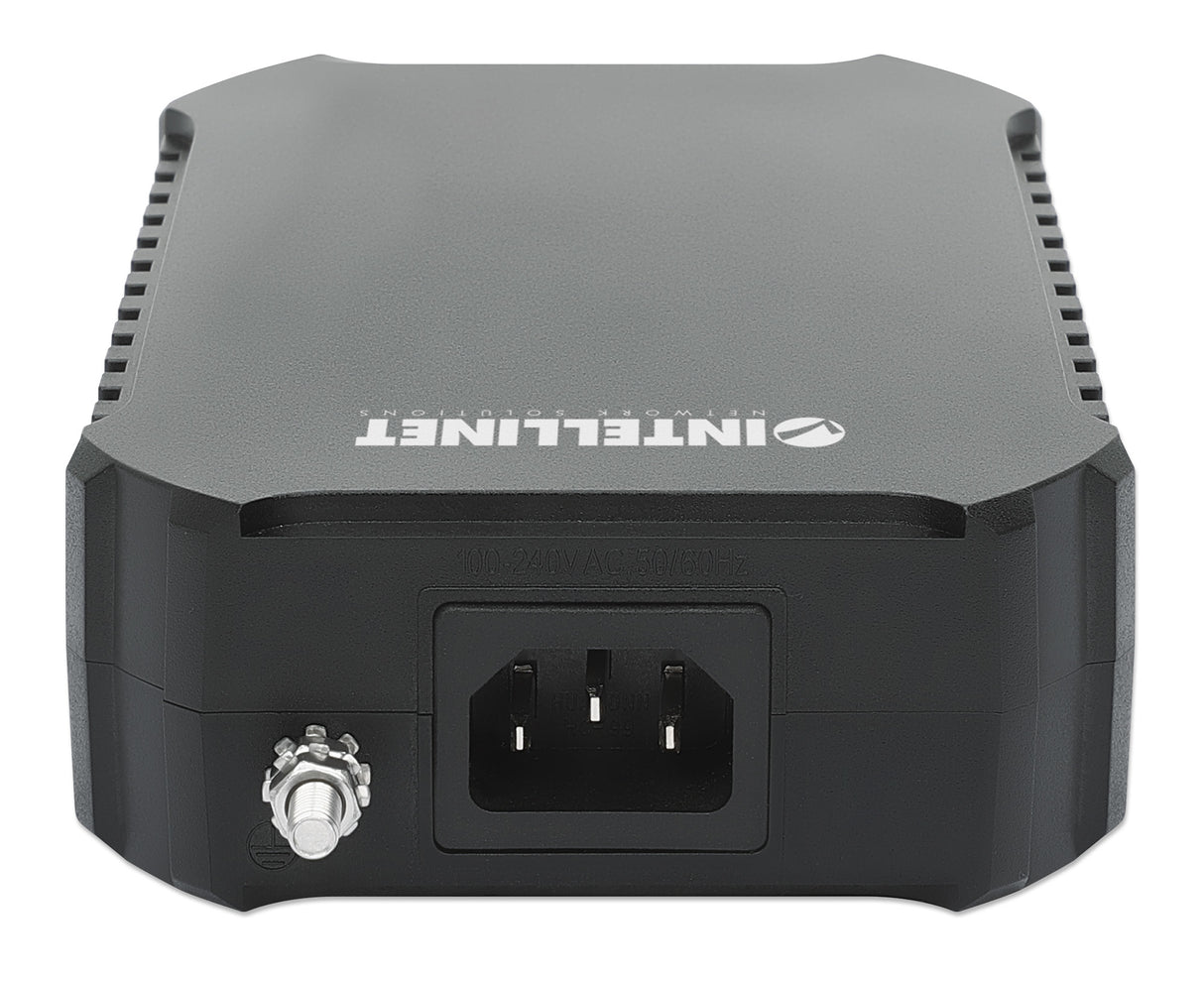 Intellinet 10G PoE++ Injector One 95 W Port, IEEE 802.3bt (4PPoE) Compliant, Metal Housing, Wall-mount Option