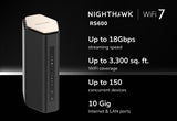 NETGEAR Nighthawk RS600 wireless router Gigabit Ethernet Tri-band (2.4 GHz / 5 GHz / 6 GHz) Black