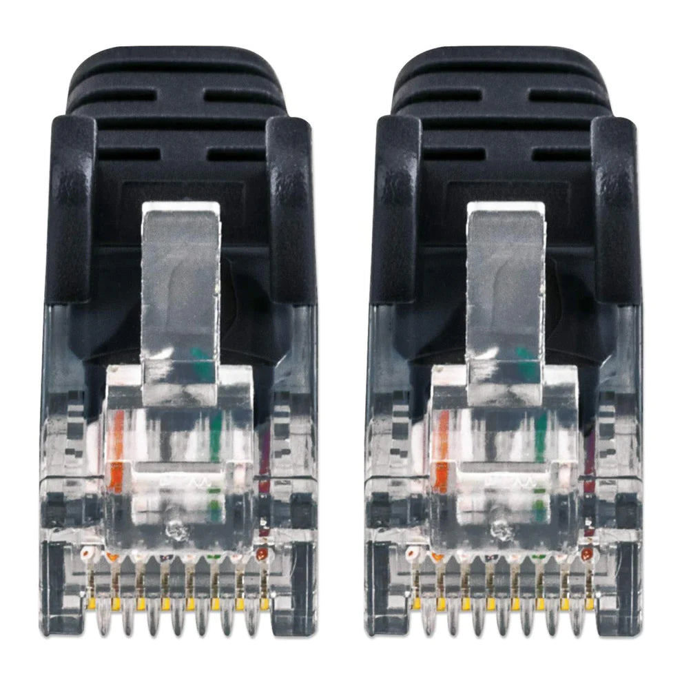 Intellinet IEC-C6A-BK-7-SLIM networking cable Black 2 m Cat6 U/UTP (UTP)