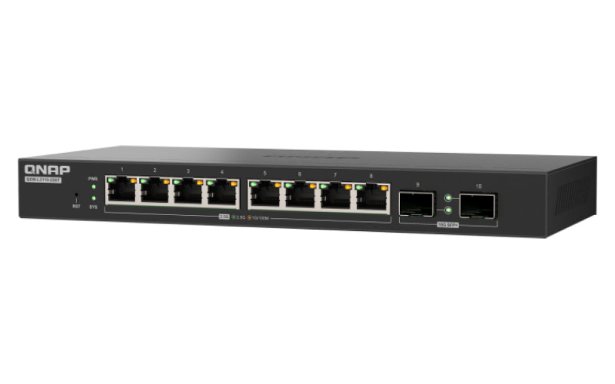 QNAP QSW-L2110-2S8T network switch Managed Desktop Black