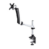 StarTech.com Desk Mount Monitor Arm For 27in 16:9 or 30in 21:9 Ultrawide Screens, VESA 75x75/100x100, Tool-Less Mechanical Spring Arm, C-Clamp/Grommet, TAA
