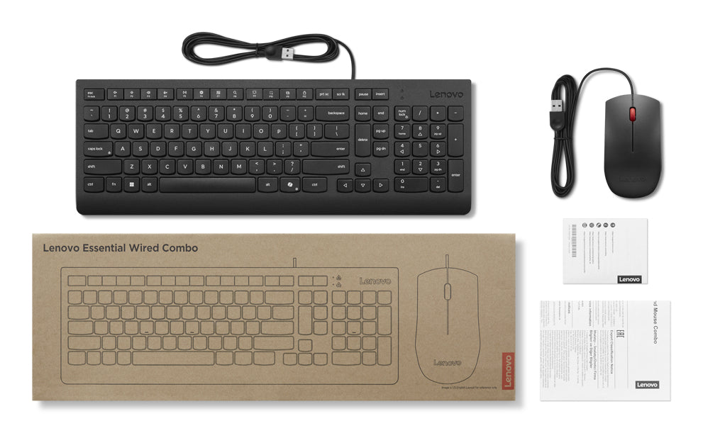 Lenovo 4X31R64411 keyboard Mouse included Universal USB French, Canadian Black