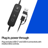 HP Poly Mission 825 Stereo USB Wired Headset (Bulk)