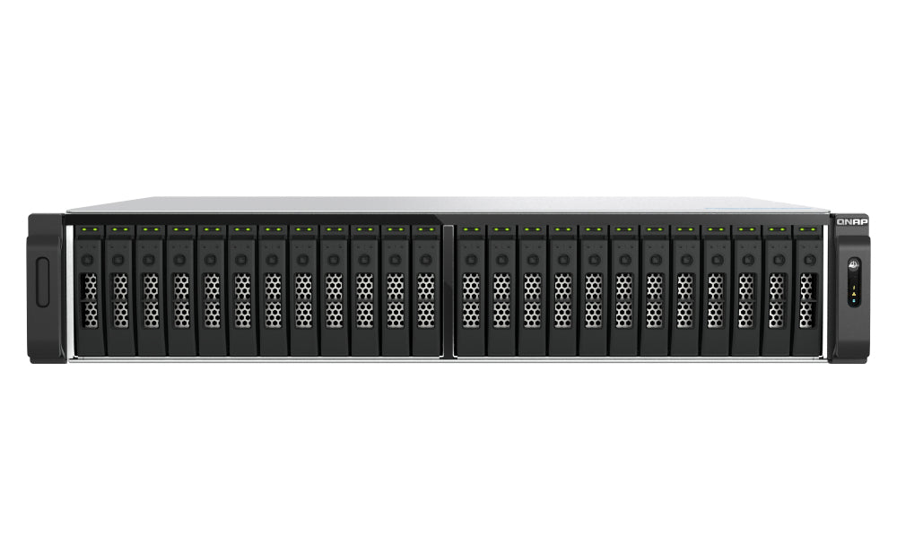 QNAP TS-H3077AFU-R5-32G NAS/storage server Rack (2U) AMD Ryzen™ 5 32 GB DDR5 0 TB QuTS hero Black, Metallic