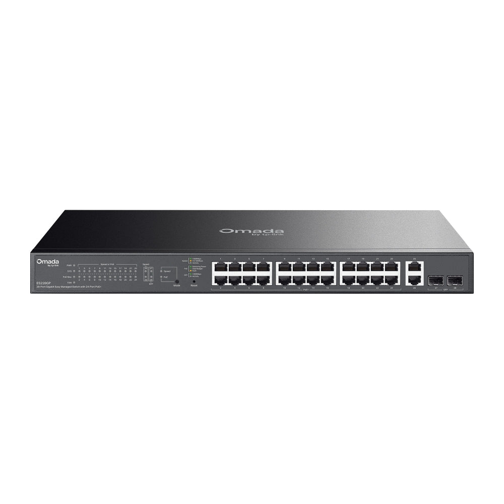 TP-Link ES228GP network switch Managed L2 Gigabit Ethernet (10/100/1000) Power over Ethernet (PoE) Black