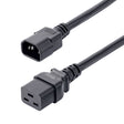 StarTech.com 6ft (1.8m) Heavy Duty Power Cord, C14 to C19, 15A 250V, 14AWG, Heavy Gauge PDU Power Cable, Replacement Server Power Cable, AC Power Cord, TAA Compliant, UL Listed
