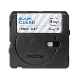 Brother BTAG-133 label-making tape Blue on transparent