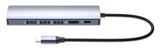 Manhattan USB-C Dock/Hub, Ports (x6): Ethernet, HDMI, USB-A (x3) and USB-C, with Power Delivery (PD) 100W- requires external USB-C charger (not included). USB powered (no external power supply required) when PD is not in use