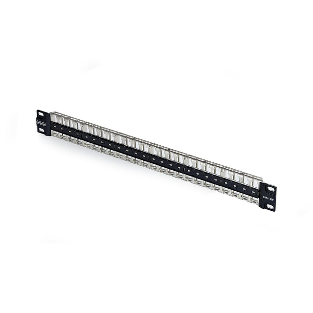 StarTech.com 48 Port 1U Blank Keystone Patch Panel, Rackmount Cat6 Patch Panel for RJ45 STP Ethernet Network Jacks