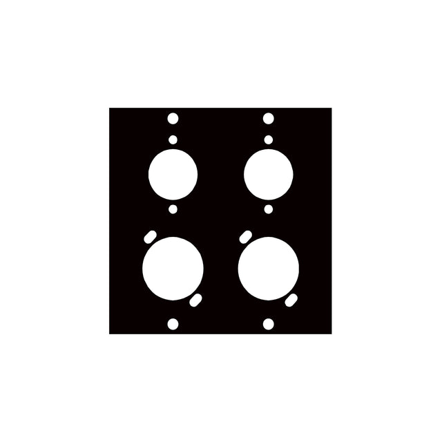 Middle Atlantic UCP Module with Four Mixed Gender XLR Punchouts