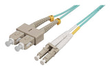 Intellinet 752404 InfiniBand/fibre optic cable 10 m LC SC MMF Aqua colour
