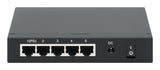 Intellinet 5-Port Gigabit Switch with PoE Passthrough, 4 x PSE PoE ports, 1 x PD PoE port, IEEE 802.3at/af Power-over-Ethernet (PoE+/PoE), IEEE 802.3az Energy Efficient Ethernet, Desktop