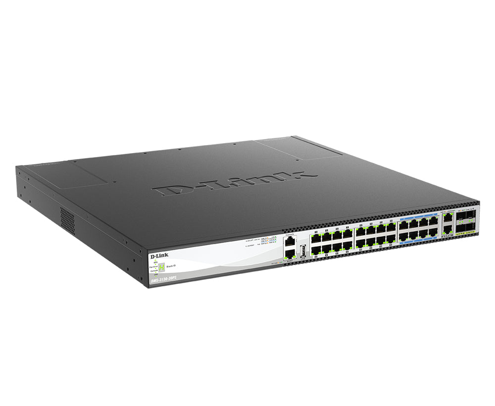 D-Link DMS-3130-30PS network switch Managed L3 2.5G Ethernet (100/1000/2500) Power over Ethernet (PoE) 1U Black