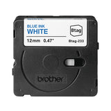 Brother BTAG-233 label-making tape Blue on white