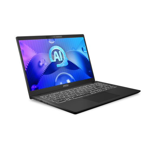 MSI Modern 15 H AI C1MG-029CA Intel Core Ultra 7 155H Laptop 39.6 cm (15.6") Full HD 32 GB DDR5-SDRAM 1 TB SSD Wi-Fi 6E (802.11ax) Windows 11 Home Black