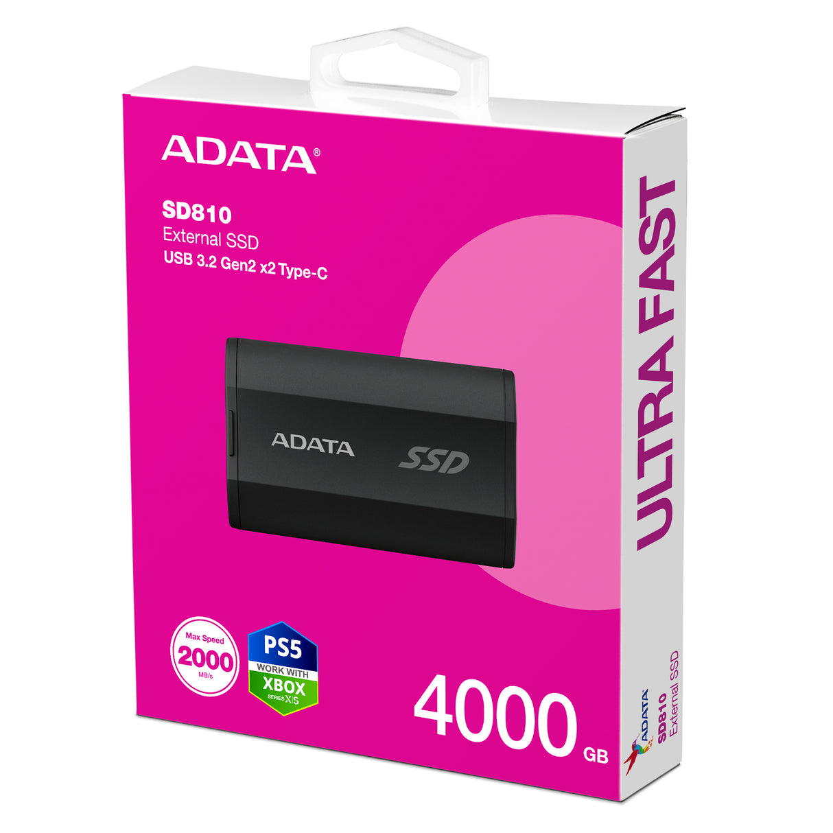 ADATA SD810 4 TB USB Type-C USB 3.2 Gen 2x2 Black
