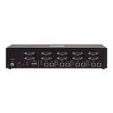 StarTech.com Secure 4-Port Dual-Monitor KVM Switch, DVI, NIAP 4.0 Desktop KVM for Keyboard / Mouse, Metal Housing, CAC Port, Made in the USA