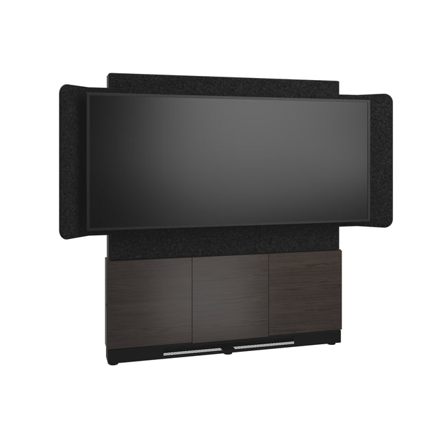 Middle Atlantic ForumTM Floor-to-Wall Mounted 66" (3 Bay) Display Stand for (1) 81" 21:9 Ultra-Wide Display, Dark Colorway