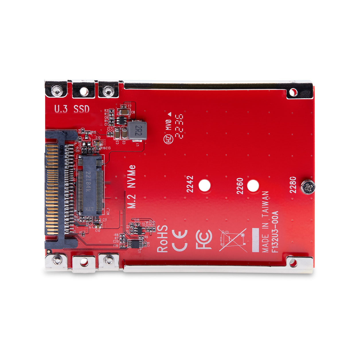 StarTech.com M.2 to U.3 Adapter for M.2 NVMe SSDs, PCIe M.2 Drive to 2.5inch U.3 (SFF-TA-1001) Host Adapter/Converter, TAA Compliant - 2.5" Drive Form Factor