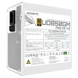 GIGABYTE UD850GM PG5 V2 ICE Power Supply Unit- PCIe Gen 5.1, 80 PLUS Gold, Fully Modular Design, 120mm Fan, ATX 3.1 compatible, EU Plug