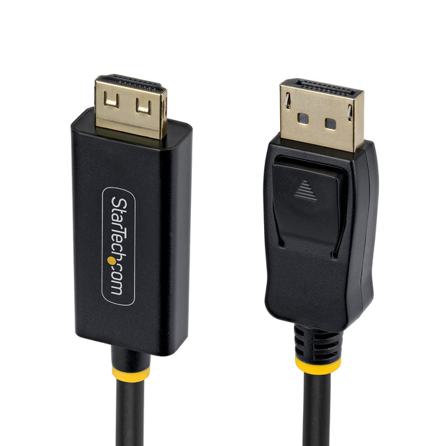 StarTech.com 10ft DisplayPort to HDMI Adapter Cable with Gripping Connectors, 4K 60Hz, HDR, Uni-Directional DP to HDMI Video Converter, DP Desktop to HDMI Monitor