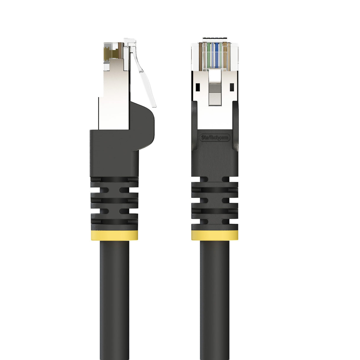 StarTech.com 150ft Black Cat6A Outdoor Ethernet Cable, Snagless RJ45, S/FTP, 23AWG Pure Bare Copper, 500MHz, Shielded Outdoor Rated Patch Cord, UV Resistant