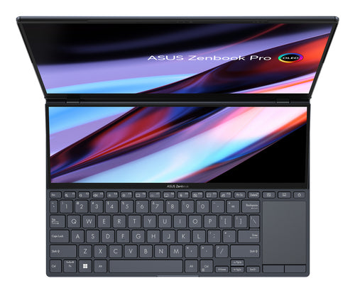 ASUS Zenbook Pro 14 Duo OLED UX8402ZA-DS51T-CA Intel® Core™ i5 i5-12500H Laptop 36.8 cm (14.5") Touchscreen 2.8K 16 GB LPDDR5-SDRAM 512 GB SSD Wi-Fi 6E (802.11ax) Windows 11 Home Black