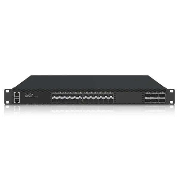 EnGenius L3 STACKABLE ECS8830F 24X10G SFP+ 6 100G QSFP28 Managed Power over Ethernet (PoE) 1U Black