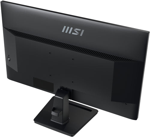 MSI Pro MP245G 24 Inch Monitor, FHD (1920 x 1080), 100Hz, IPS, 1ms, 1x HDMI 1.4b, 1x DP 1.2a output, 1x D-Sub(VGA), Built-in Speakers, Anti-Glare, Anti-Flicker, Less Blue light, TÜV Certified, VESA, Kensington, Black