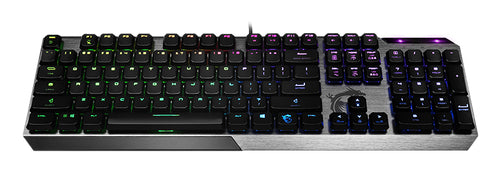 MSI VIGOR GK50 LOW PROFILE Mechanical Gaming Keyboard 'UK-Layout, KAILH Low-Profile Switches, Multi-Layer RGB LED Backlit, Tactile, Floating Key Design'