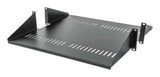 Intellinet 19" Double-Sided Cantilever Shelf, 2U, Double-Sided Shelf for 19" Rack, Max 25kg, Black, Three Year Warranty