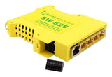 Brainboxes SW-525 network switch Unmanaged Fast Ethernet (10/100) Power over Ethernet (PoE) DIN rail Yellow