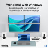 Plugable Technologies TBT-6950PD laptop dock/port replicator Wired Thunderbolt 4 Grey