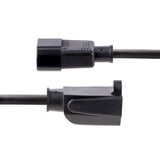 StarTech.com 1ft (30cm) Power Extension Cord, IEC 60320 C14 to NEMA 5-15R, 10A 125V, 18AWG, 10 Pack, Black Computer Power Extension Cord, AC Outlet Extension Cable for Power Supplies/ PDUs / Network Equipment, UL Listed