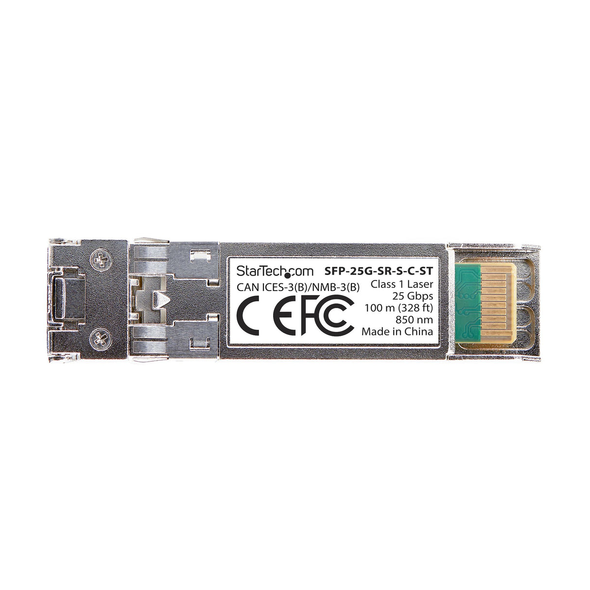 StarTech.com Cisco SFP-25G-SR-S Compatible SFP28 Module, 25Gbps Multimode Fiber (MMF), 100m (328ft), LC Connector, 850nm, MSA 25 Gigabit Optical Transceiver