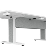 Middle Atlantic ForumTM 59" Angle Table for 3 to 5 People, 30" Seated Height, Designer White Table Top with Light Table Base