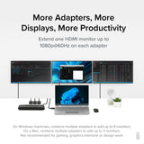 Plugable Technologies USB C to HDMI Adapter, Universal Video Graphics Adapter for USB 3.0 and USB-C Macs and Windows, Extend an HDMI Monitor up to 1080p@60Hz