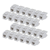 StarTech.com Cat6 Keystone Jack, 24-Pack RJ45 Ethernet Keystone Jacks, UTP Cat6 Wall Jack, 180-Degree 110 Punch Down, White
