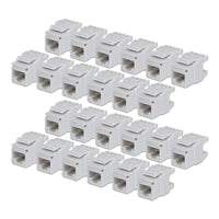 StarTech.com Cat6 Keystone Jack, 24-Pack RJ45 Ethernet Keystone Jacks, UTP Cat6 Wall Jack, 180-Degree 110 Punch Down, White