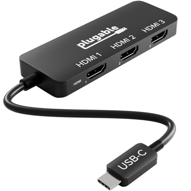 Plugable Technologies USB-C to HDMI Adapter for Triple Monitors (Windows Only)