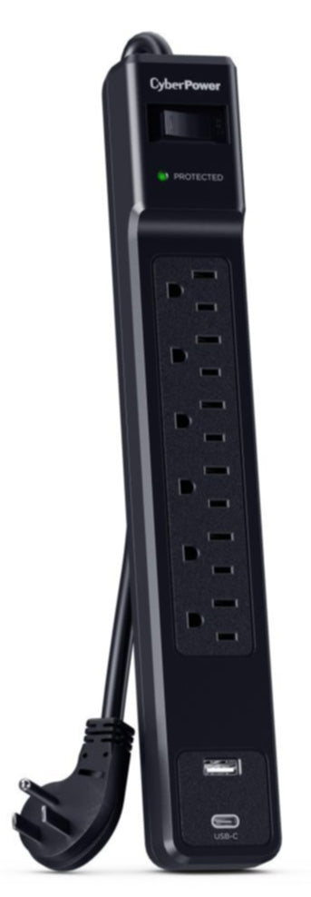 CyberPower 6 Outlet Surge Strip With USB