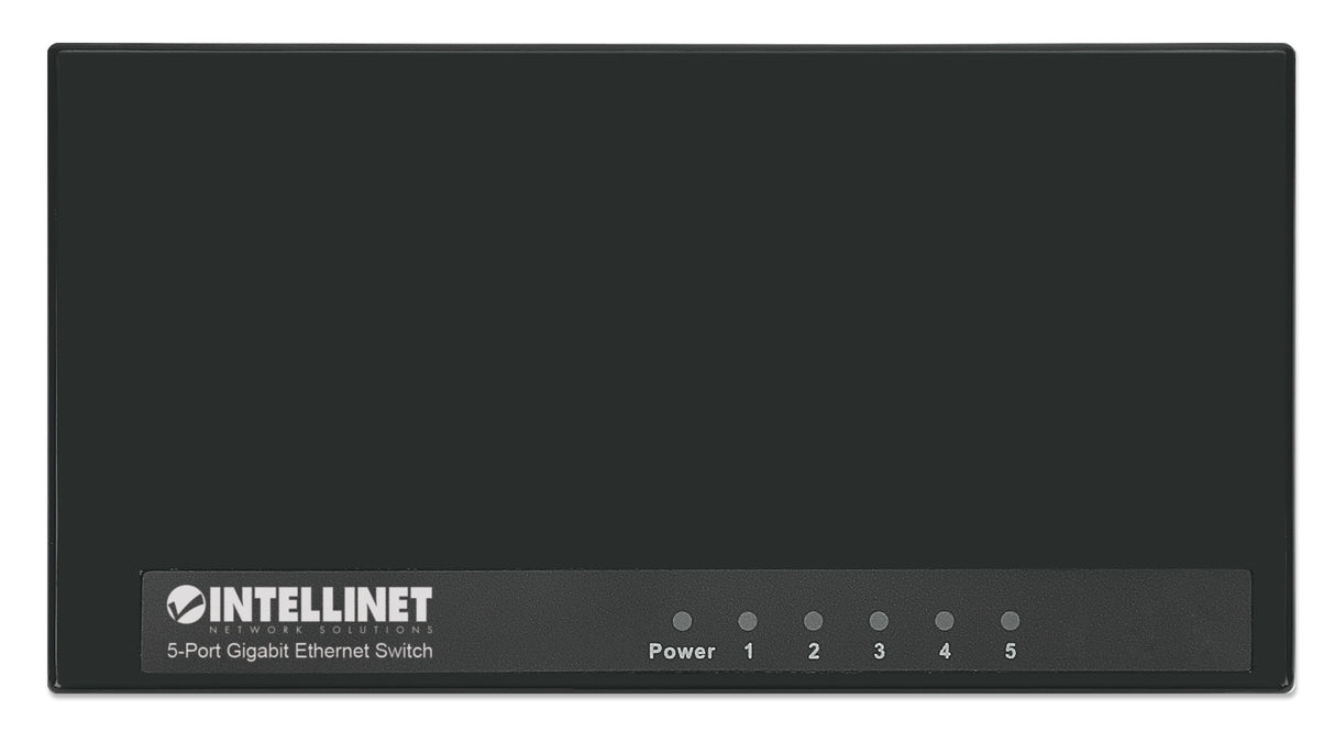Intellinet 5-Port Gigabit Ethernet Switch Desktop Size, Plastic, IEEE 802.3az (Energy Efficient Ethernet), Black